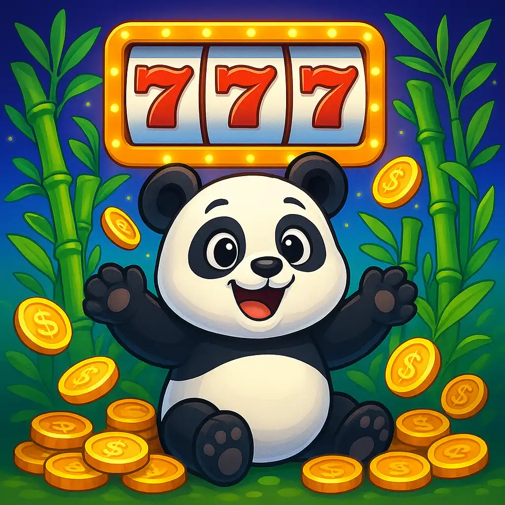 Wacky Panda slot game artwork with Highland casino styling